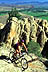 Biker at Hartman's rocks 